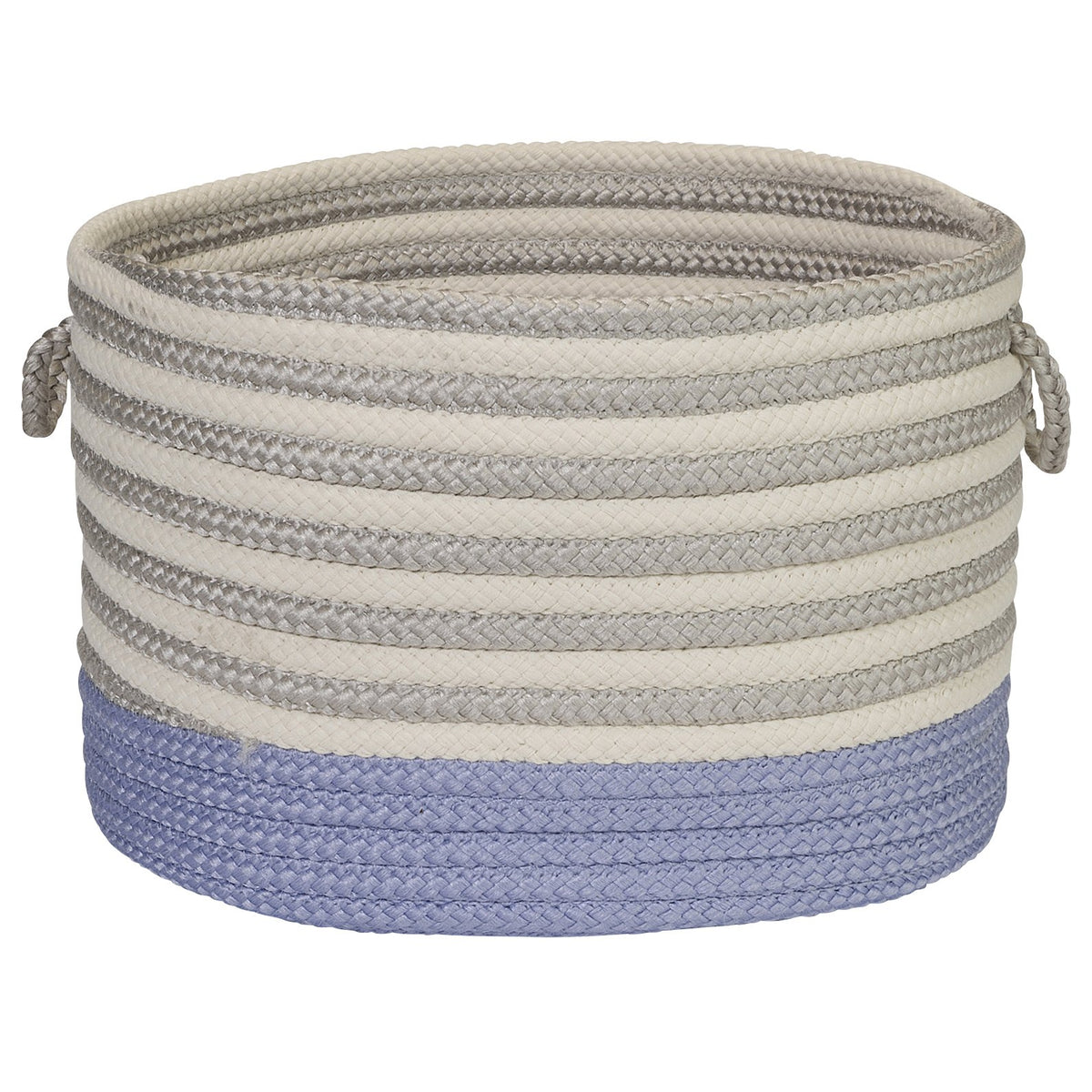 Chloe Stripe Baskets Stain Resistant Basket, 22 By 22 By 14-Inch, Stripe Amethyst