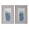 Uttermost Indigo Florals 41 1/2 H Framed Wall Art Set of 2