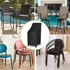 Mavincher Patio Chair Covers, High Back Outdoor Chair Covers Waterproof, 600D Heavy Duty Lawn Outside Barstool Chair Covers,Fits