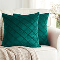 Beben Pack Of 2 Velvet Throw Pillows Sofa Decorative Christmas Throw Pillow Covers 16X16 Soft Solid Cushion Case For Bedroom Car