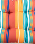 Printed Outdoor Cushion Collection - Terra Cotta  Floral Wicker Settee