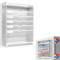 Lqpafz 7 Tier Magnetic File Holder, No Drilling Wall File Organizer For File Cabinets Whiteboard Refrigerator,Office,Classroom,