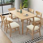 Fuloon Stretch Jacquard Chair Seat Covers Set Of 2, Removable Washable Dining Chair Covers Anti-Dust Dining Room Chair Covers Seat Cushion Slipcovers (2, Beige)