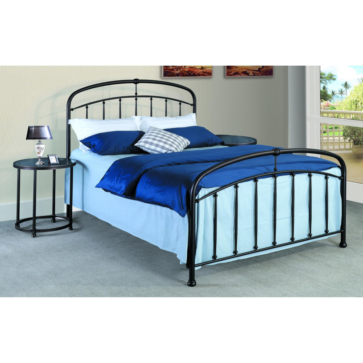 Hollywood Bed Frame Hayden Bed, Queen, Head/Footboard, Oiled Bronze Sleigh