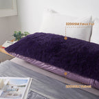 Mego Shaggy Plush Body Pillow Cover, Faux Fur Fluffy Body Pillowcase, 20X54 Boho Fuzzy Body Pillow Case, Furry Long Big Throw Pi