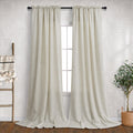 Mrs.Naturall Beige Curtains 5 Ft Wide By 108 Inches Long For Bedroom 2 Panels Rod Pocket Sheer Large Linen Drapes Light Filter Extra Wide Curtain For Living Room Dining Hallway 60 X 108 Length 5X9 Ft