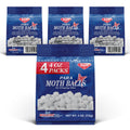 Enoz Para Moth Balls, Kills Clothes Moths and Carpet Beetles, No Clinging Odor, 4 Oz (Pack of 4)