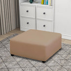 Purefit Super Stretch Form Fit Square Ottoman Cover Rectangle - Ottoman Slipcovers For Foot Stool & Folding Storage Furniture For Living Room With Nonslip Elastic Bottom (Medium-Xl, Camel)