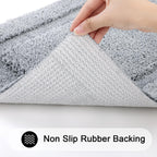 Shacos Bathroom Runner Rugs Set Of 3 Ultra Soft Bath Mat With U Shaped Toilet Rug Absorbent Non Slip Microfiber Bath Rugs For Ba