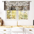 Laifzere Farmhouse Floral Curtain Valance For Window Treatments Daisy Rustic Vintage Flower Kitchen Treatment Inspirational Wood