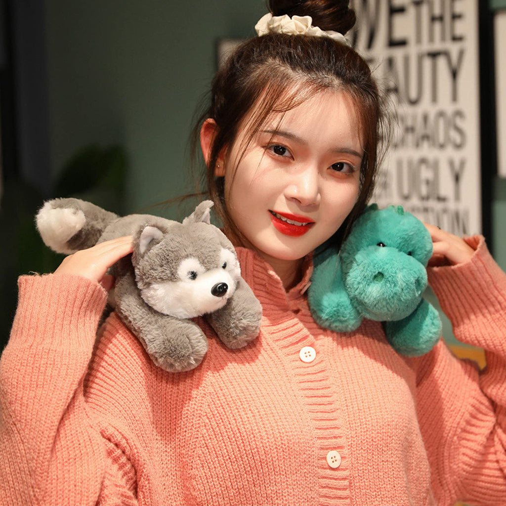 Ronivia Weighted Husky Stuffed Animal Toy, 11.8 Inch, Plush Pillow