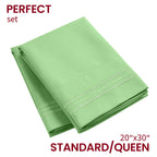 Mellanni Pillow Cases - 2 Pc Iconic Collection Pillowcases - Luxury, Extra Soft, Cooling Pillow Covers - Envelope Closure (Standard/Queen 20' X 30', Pistachio)