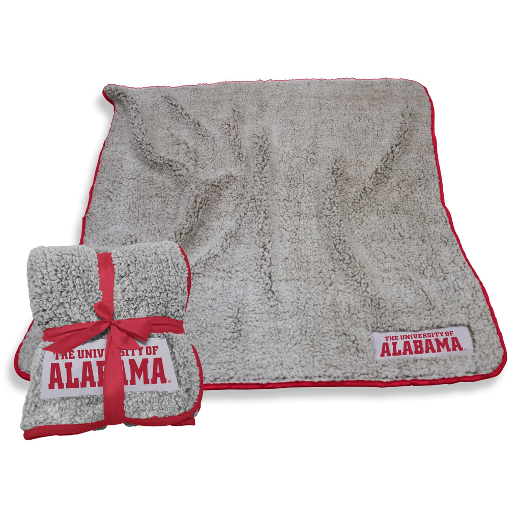 Logo Brands Ncaa Alabama Crimson Tide Frosty Fleece Throw Blanket (50' X 60') - Soft Sherpa Material With Team Logo, Team Colo