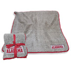 Logo Brands Ncaa Alabama Crimson Tide Frosty Fleece Throw Blanket (50' X 60') - Soft Sherpa Material With Team Logo, Team Colo