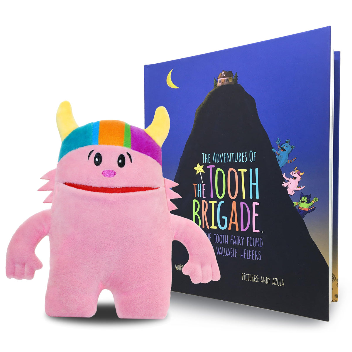 The Tooth Brigade Book And Ollie Monster Tooth Fairy Pillow Bundle, Interactive Set Includes 8' Plush Toy With Lost Tooth Pocke