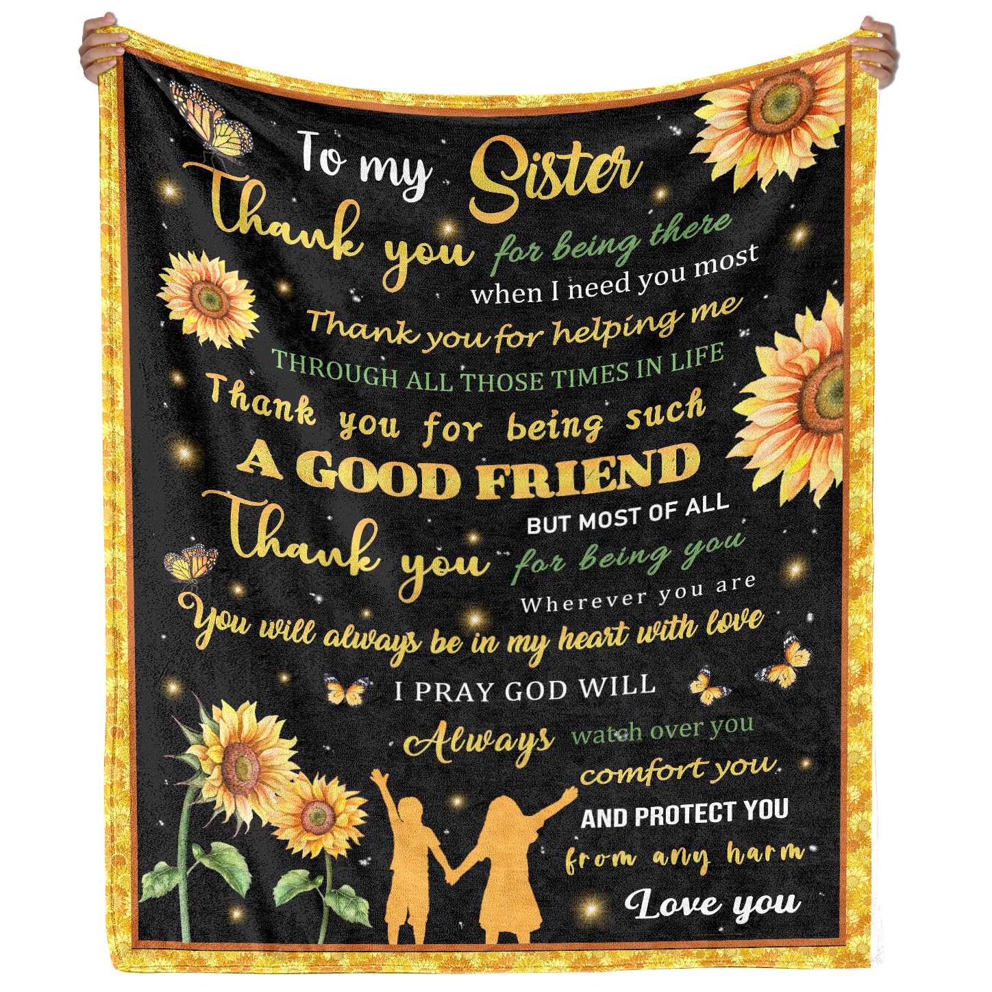 Sister Gifts Blanket From Brother Birthday Gifts For Sister From Sister Sunflower Blankets And Throws Ultra Soft Flannel Bed Bla