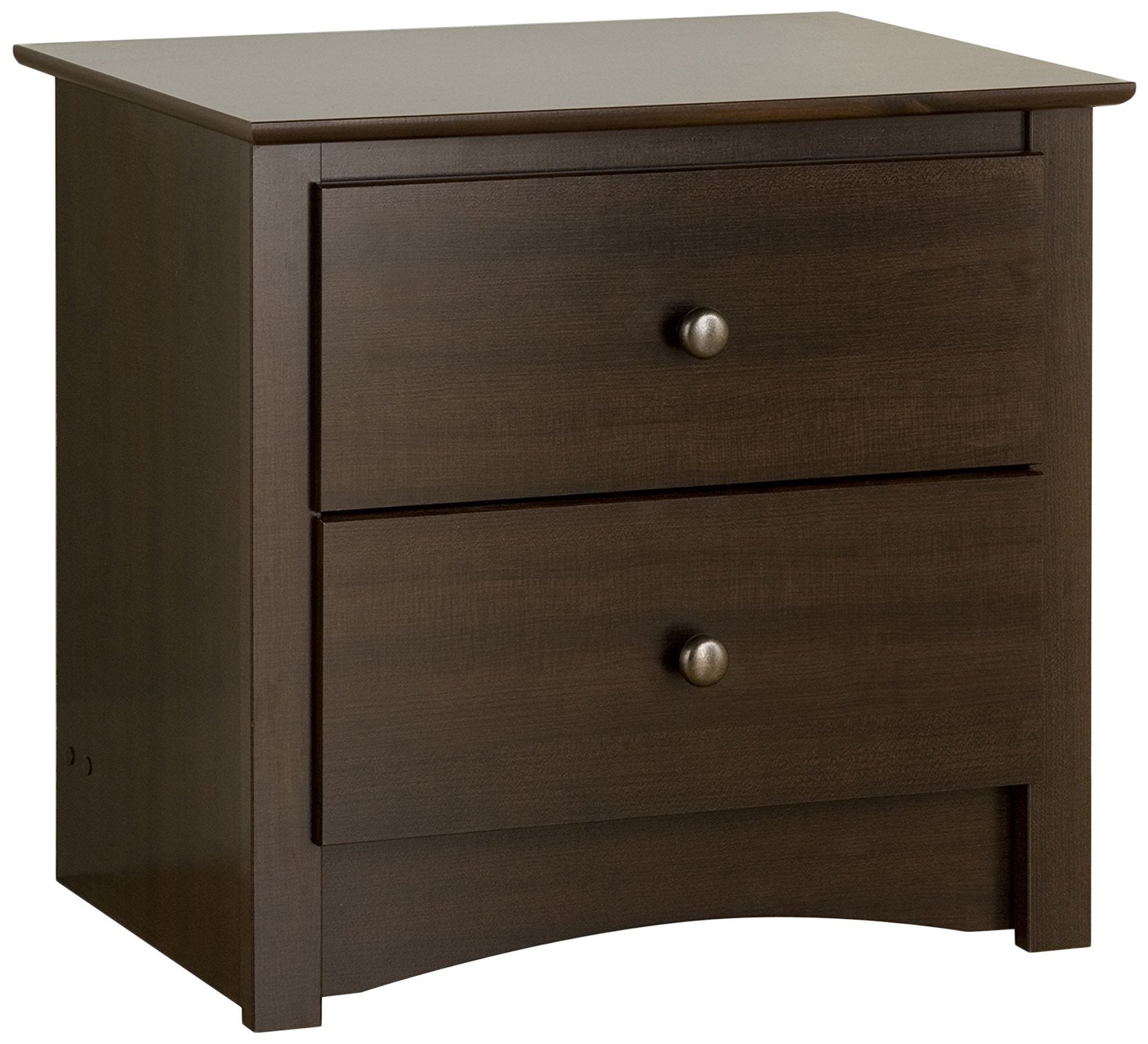 Prepac Sonoma Traditional Nightstand Side Table with 2 Drawers, Functional 2-Drawer Bedside Table 16 D x 23.25 W x 21.75 H, Espr