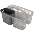 Bath Bliss 2 in 1 Portable, Bathroom Shower Caddy for Shampoo, Conditioner, Soap, and Cosmetics, in Grey Bath Tote (26118-GREY)