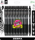 Zebra Pen Z-Grip Retractable Ballpoint Pen, Medium Point, 1.0Mm, Black Ink, 18 Pieces, Model Number: 22218 (Pack Of 48, 864 Coun