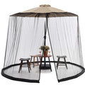 Mosquito Nets,Polyester Mesh Net Screen,Universal Canopy Net With Zipper Door And Adjustable Rope,Fits 8-10Ft Outdoor Umbrellas