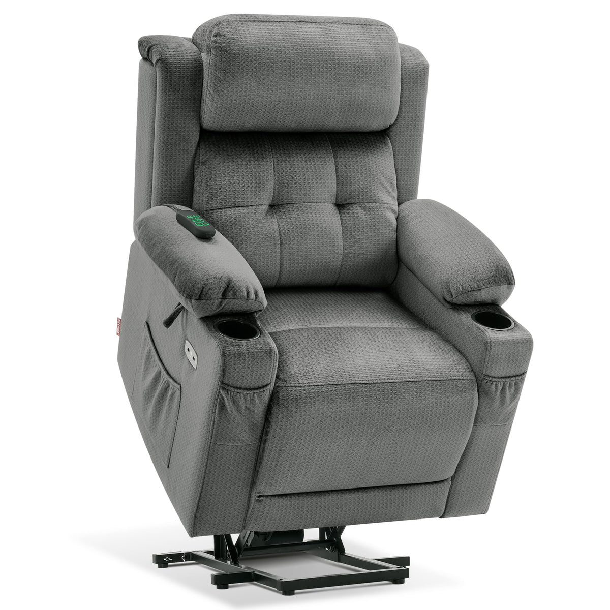 Mcombo Small Triple Motor Power Lift Recliner Chair With Massage And Heat For Petite Elderly People, Adjustable Headrest, Infini