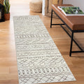KUTA Boho Hallway Runner Rug 2x5 ft Moroccan Washable Runner Rug Non-Slip Vintage Beige Kitchen Rug Ultra Soft Distressed Geomet