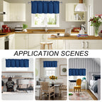 Dwcn Valance Curtains For Living Room - Kitchen Valance Solid Short Topper, Rod Pocket Bathroom/Basement Curtain For Window Trea