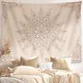 Damanse Floral Bohemian Tapestry-Flower Aesthetic Tapestry-Indian Wall Hanging Boho Tapestries-Small Mandala Room Decor-Tapestry