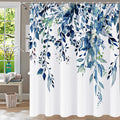Yiartaan Navy Blue Shower Curtain,Shower Curtains For Bathroom,Mid Century Modern Geometric Shower Curtain Sets,Abstract Navy Bl