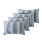 Household 4PCS 100% Jersey Cotton Pillowcase-Light Weight, Comfortable, Super Soft Pillow Case with Envelope Closure (4-Pack Que