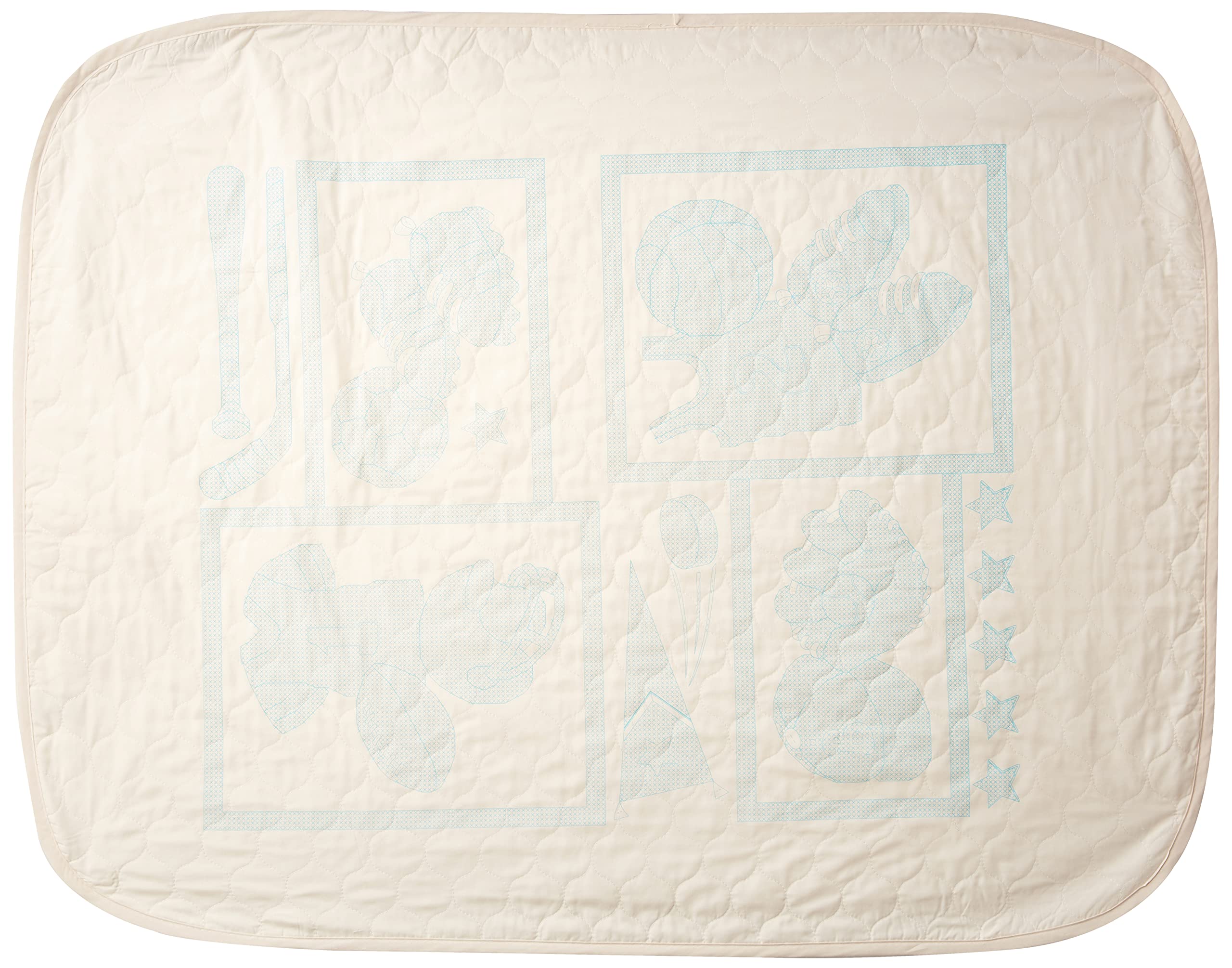 Dimensions Stamped Cross Stitch 'Little Sports' Diy Baby Quilt, 34'' X 43''