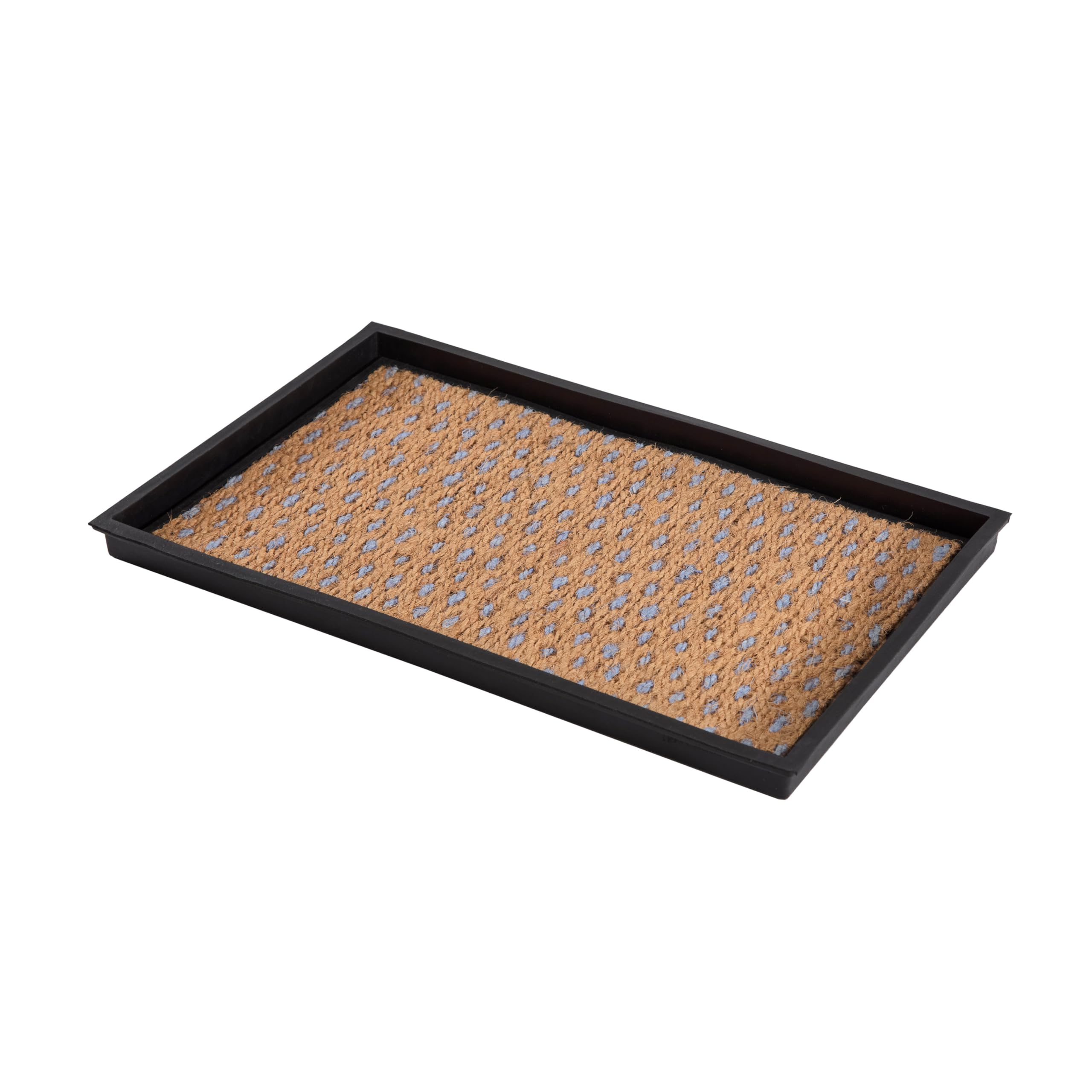 Anji Mountain Heavy Duty Waterproof Rubber Shoe Storage Mat Organizer/Boot Storage Tray Multi Use For Entryway With Coir, Tan An