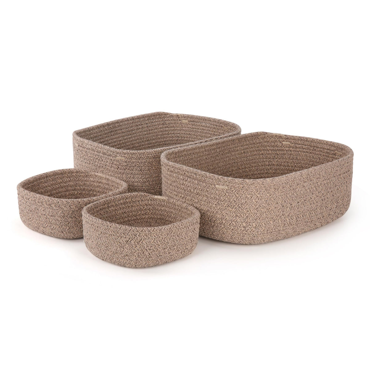 VIRETH HAUS Storage Baskets for Shelves, 4 Pack, 2 Sizes Organizer Bins