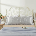 Hommxjf Silky Satin Ruffled Light Gray Pillow Cases For Hair And Skin,Light Gray Satin Pillowcases With Envelope Closure Princes