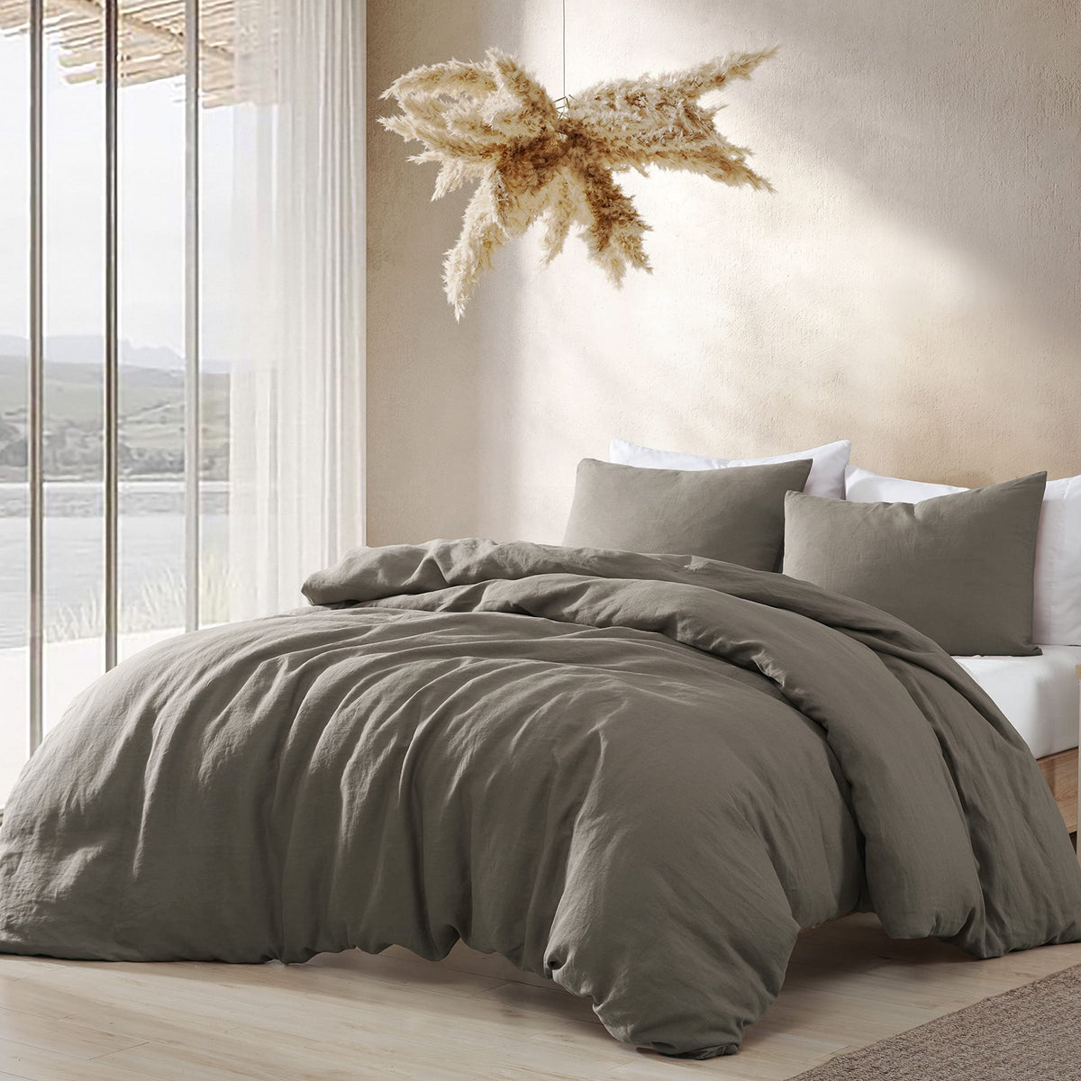 Riverbrook Home Comforter Set, Twin, Logan  Charcoal, 2 Piece Set