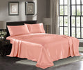 Satin Sheets Full [4-Piece, Blush Pink] Hotel Luxury Silky Bed Sheets - Extra Soft 1800 Microfiber Sheet Set, Wrinkle, Fade, Sta