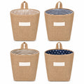 Viliqiou 4 Pack Wall Hanging Baskets for Organizing Hanging Storage Bags