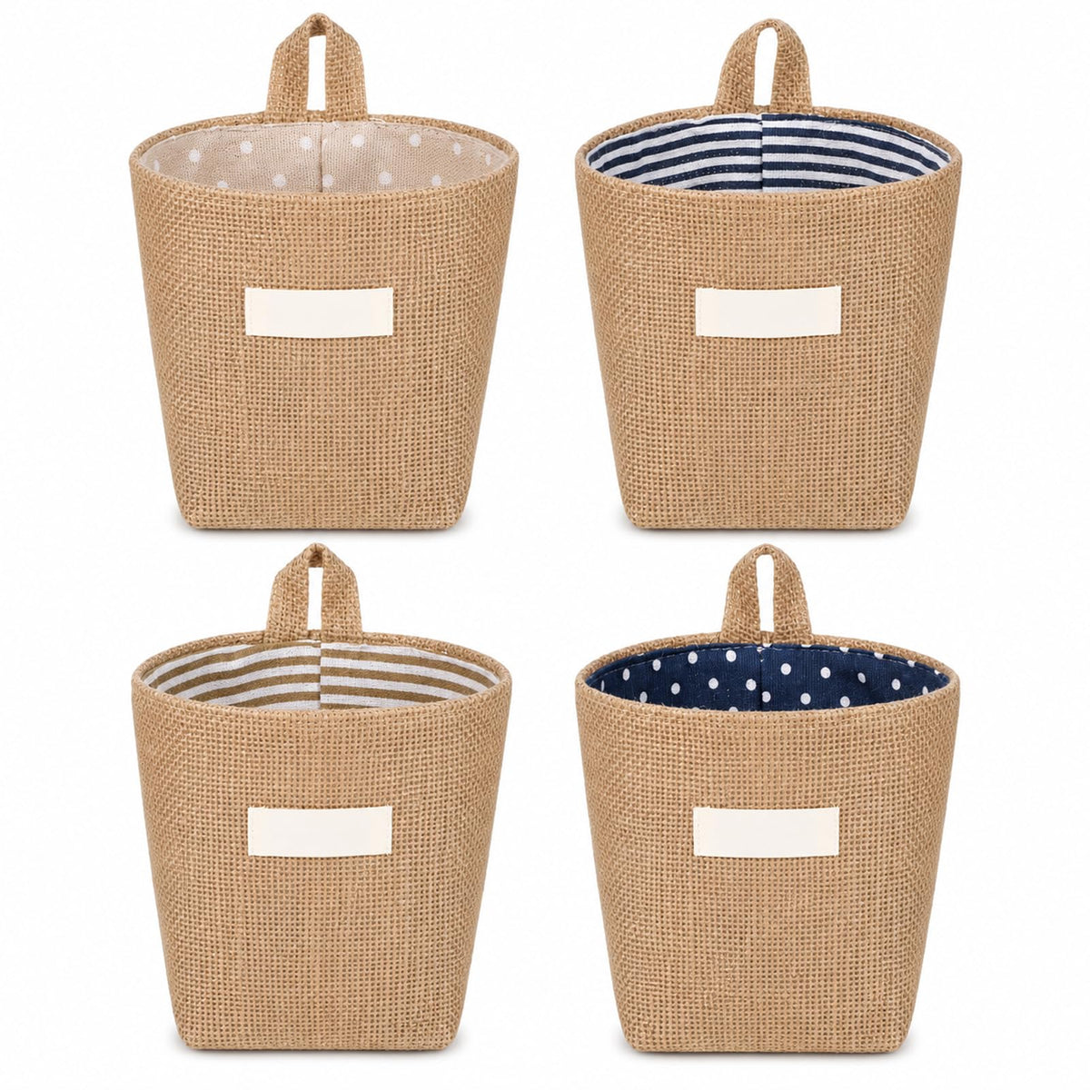 Viliqiou 4 Pack Wall Hanging Baskets for Organizing Hanging Storage Bags