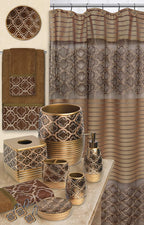 Popular Bath Bath Towels, Spindle Collection, 3-Piece Set, Gold