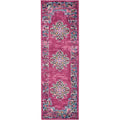 Nourison Passion Fuchsia 1'10'' x 6' Area -Rug, Boho, Traditional, Easy -Cleaning, Non Shedding, Bed Room, Living Room, Hallway,