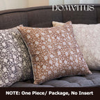 Domvitus Floral Pillow Covers, 24X24 Pillow Covers, Throw Pillows For Couch, Floral Print Pillow Cover, Decorative Neutral Accent Throw Pillow Covers, 1Pc, Brownish Orange