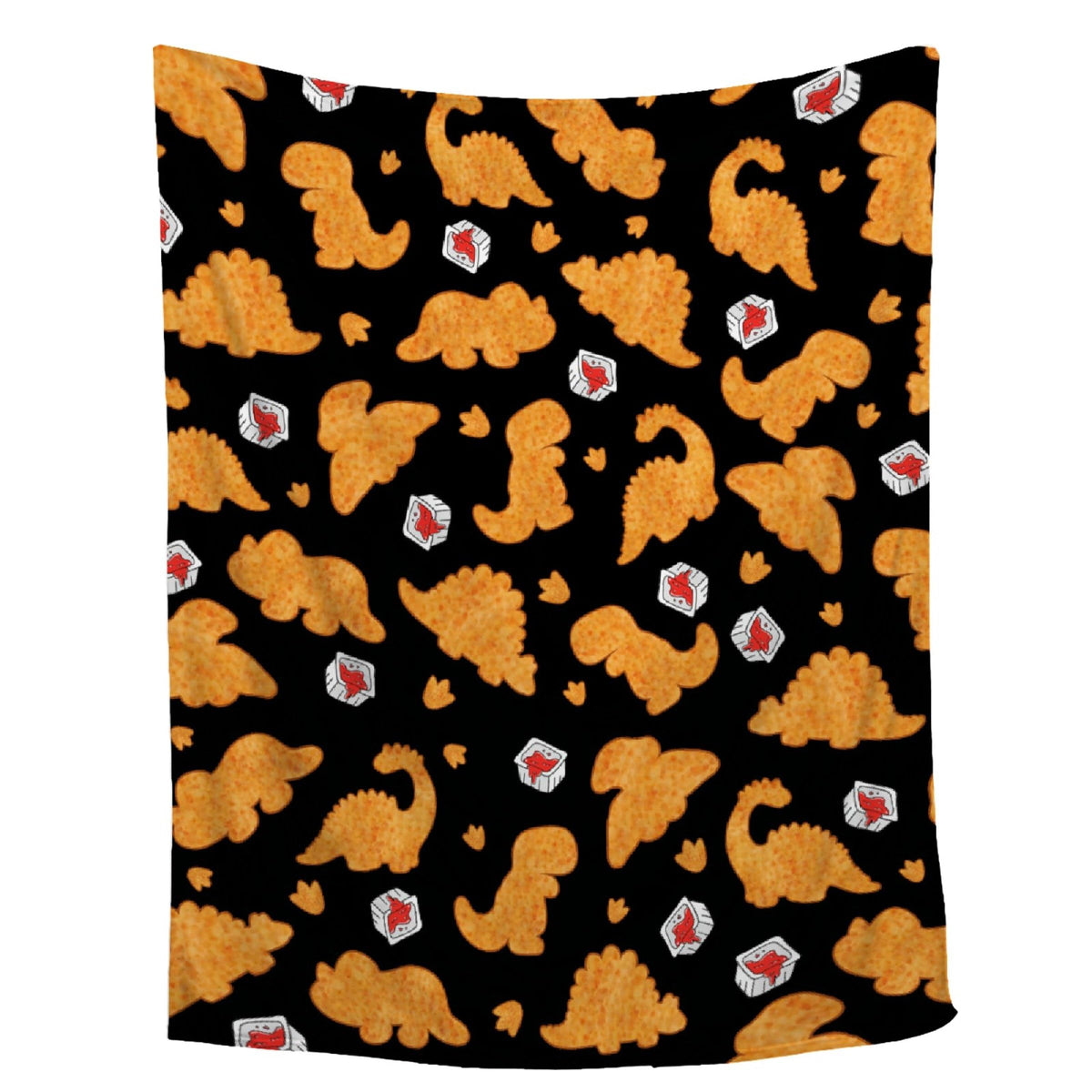 Chicken Nugget Blanket,Dino Nugget Blankets Gift Soft Cozy Plush Bedding Blanket,Fuzzy Flannel Fleece Funny Food Ketchup Blanket