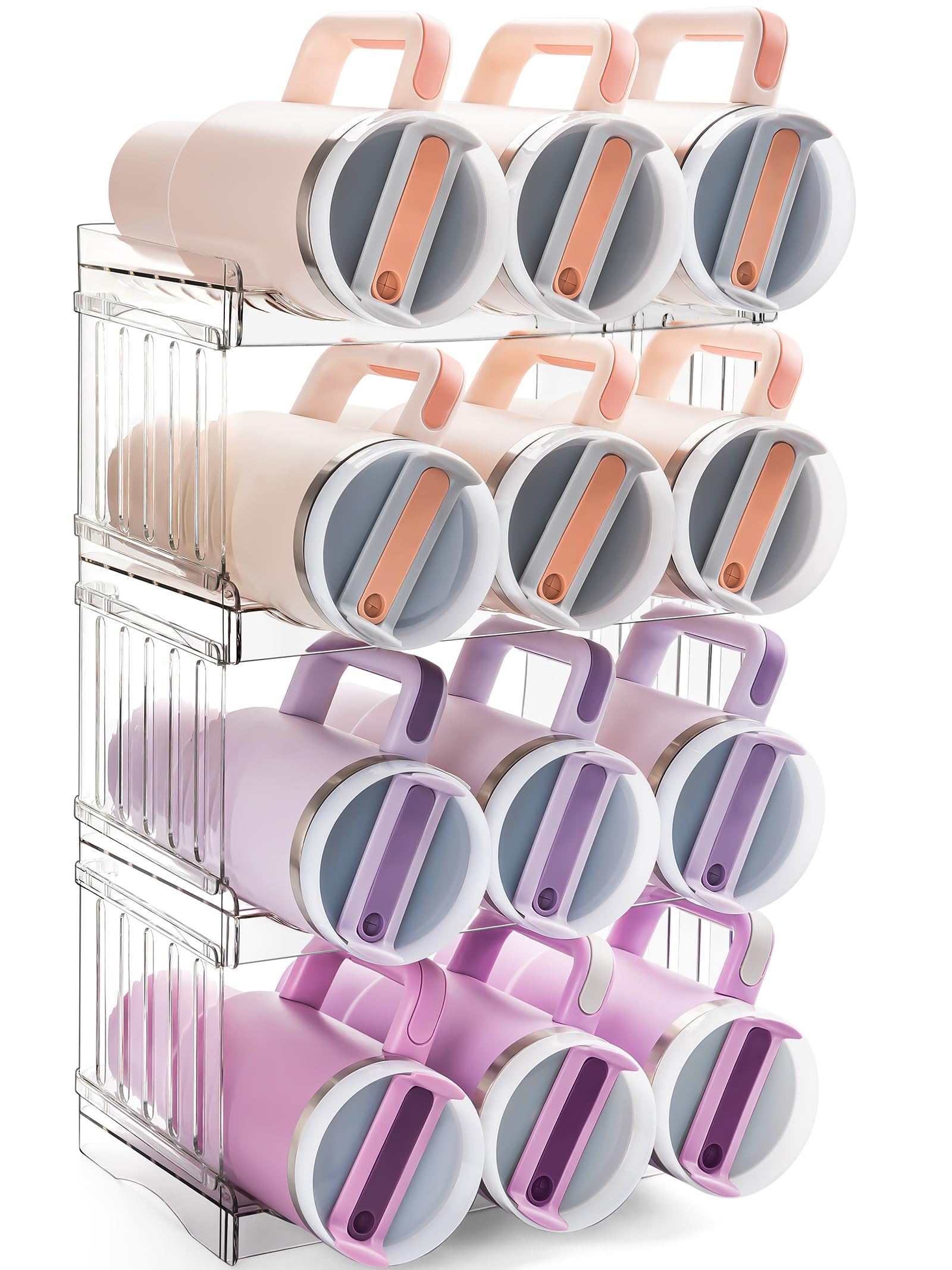 Gracenal Upgraded Larger Tumbler Organizer For Stanley 40 Oz Tumbler With Handle, Kitchen Storage For Stanley Cup Accessories, K