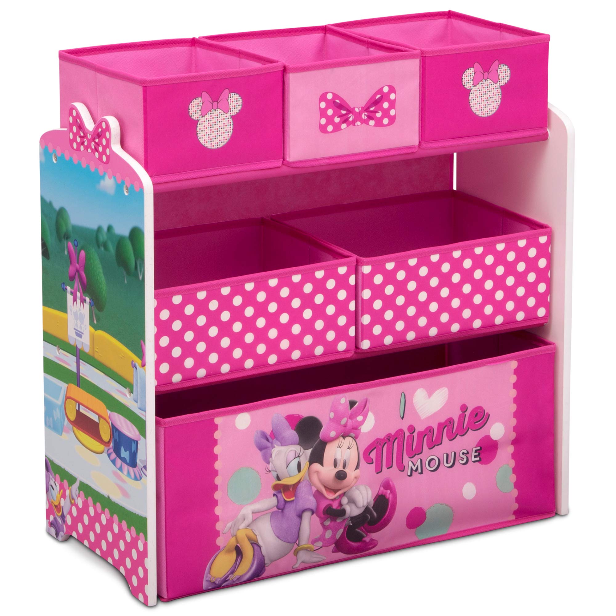 Delta Children Disney Minnie Mouse 6 Bin Design And Store Toy Organizer
