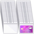 Zonon 150 Pcs Id Card Name Badge Holders Plastic Horizontal Badge Holder Clear Badge Sleeves Transparent Pvc Id Card Holders Pou