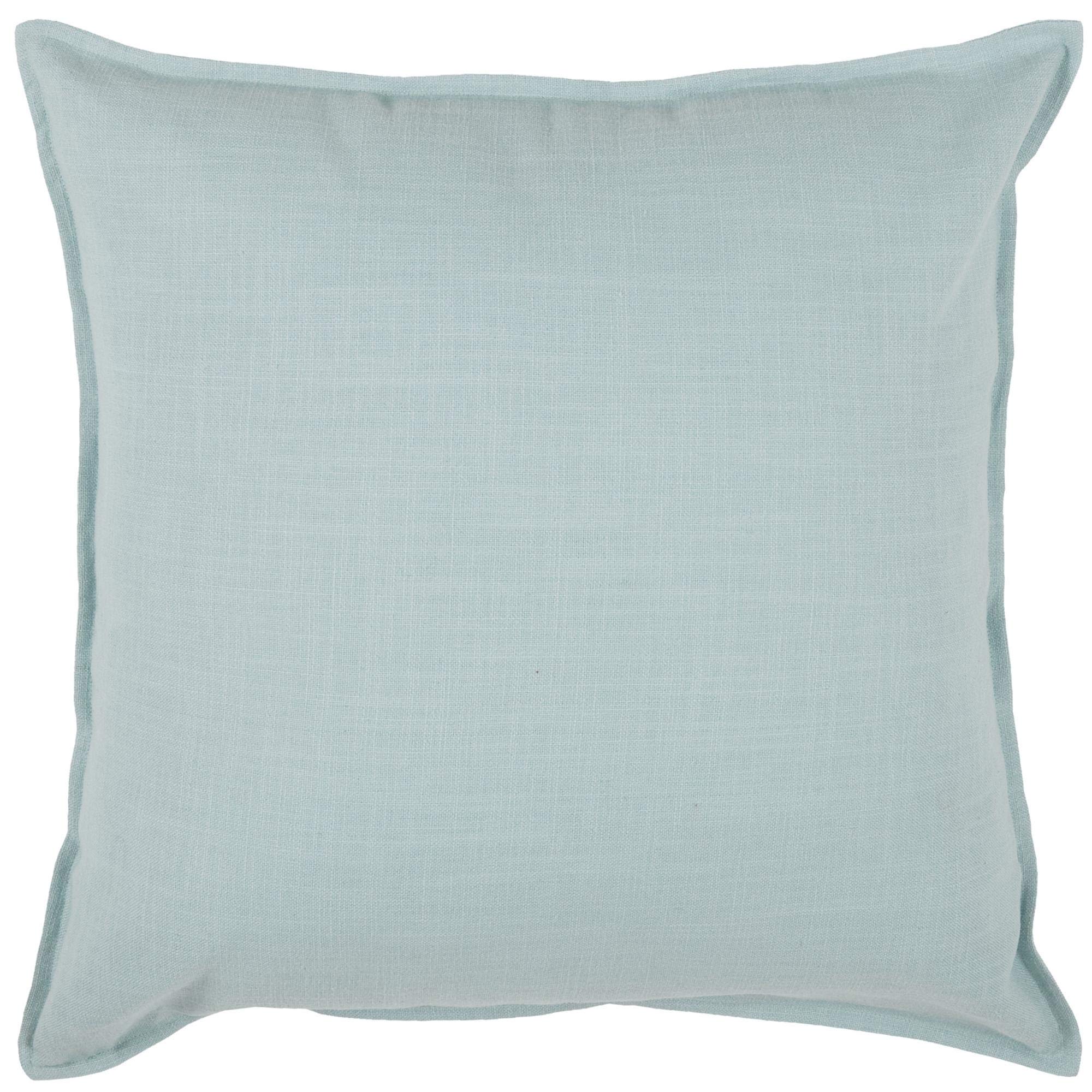 Rizzy Home | T3427A | Poly Fill Decorative Pillow | 20"X20" Light Blue/Blue/Blue Solid