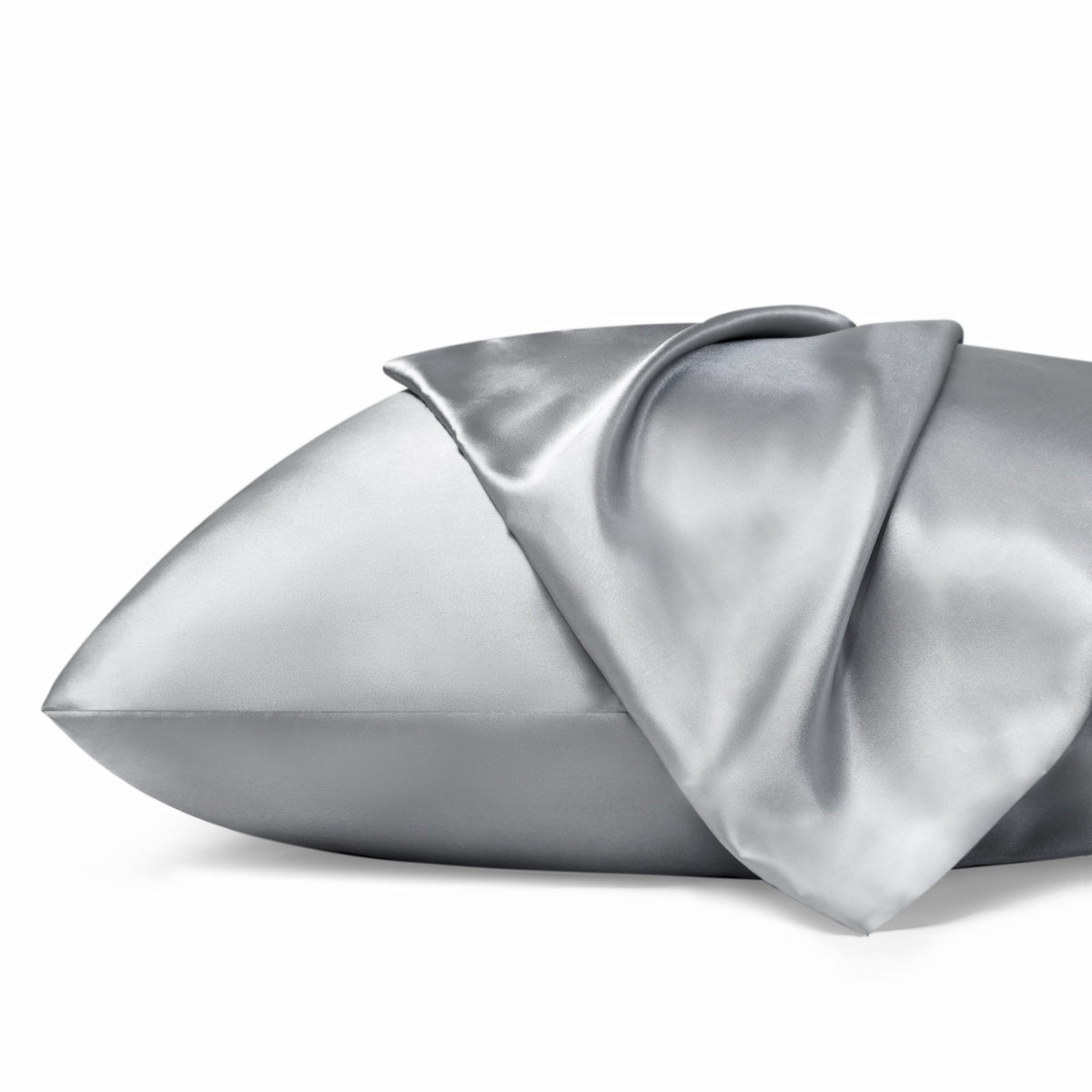 Bedsure Satin Pillowcase For Hair And Skin - Grey Zipper Pillow Cases Queen Size Set Of 2, Similar To Silk Pillow Cases, Silky &
