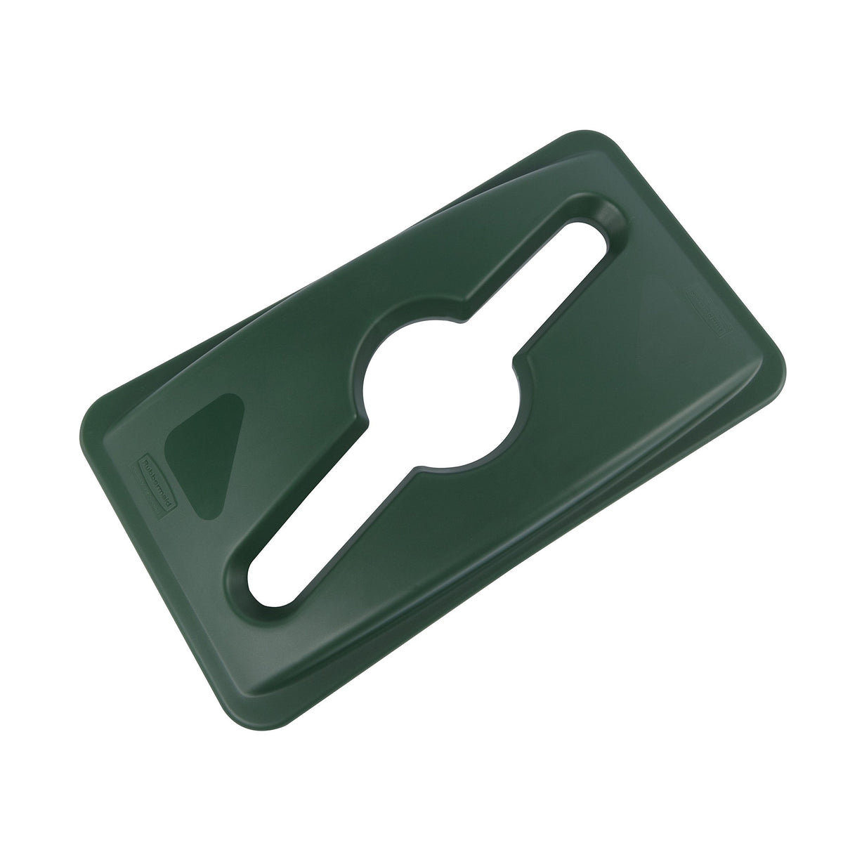 Rubbermaid Commercial Products Slim Jim Trash Can Lid, Green, Waste Lid for Paper/Bottle/Can Compatible with Slim Jim 23 Gallon 