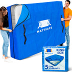 Nordic Elk Mattress Bags For Moving & Storage (King Size) - Mattress Cover For Moving - Heavy Duty, 8 Handles And Strong Zipper