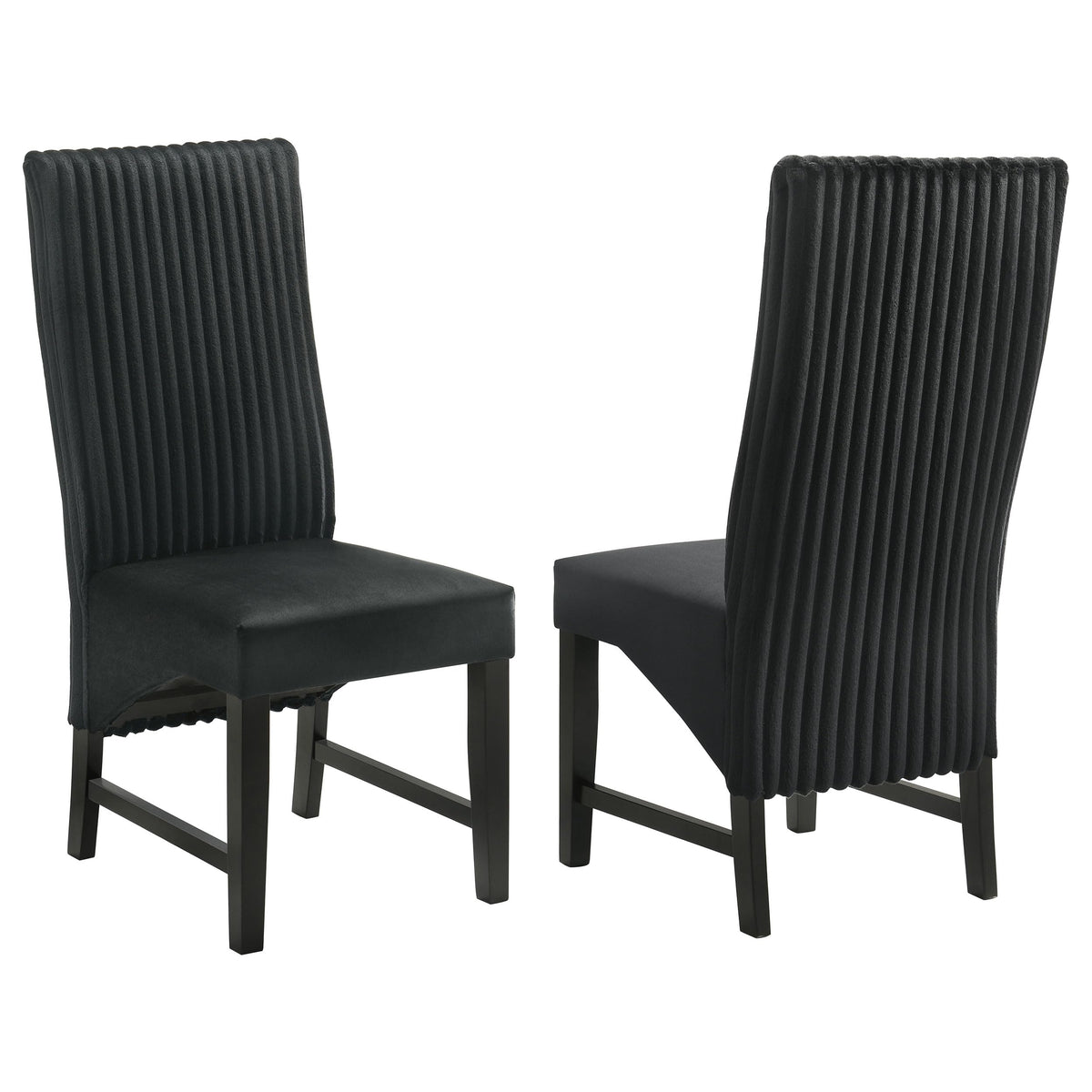 Coaster Home Furnishings Barrand Upholstered Dining Side Chair Black (Set of 2)